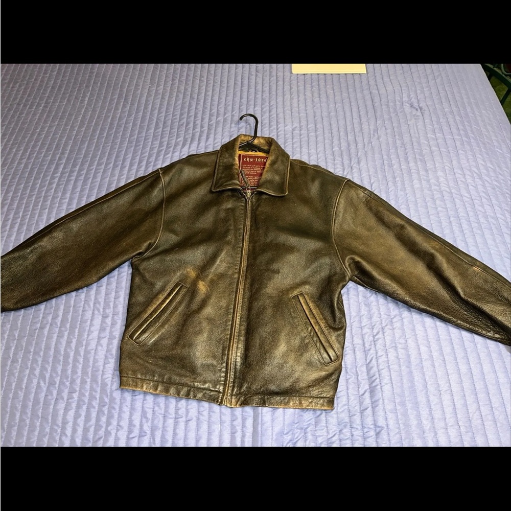Vintage Distressed Leather Jacket
